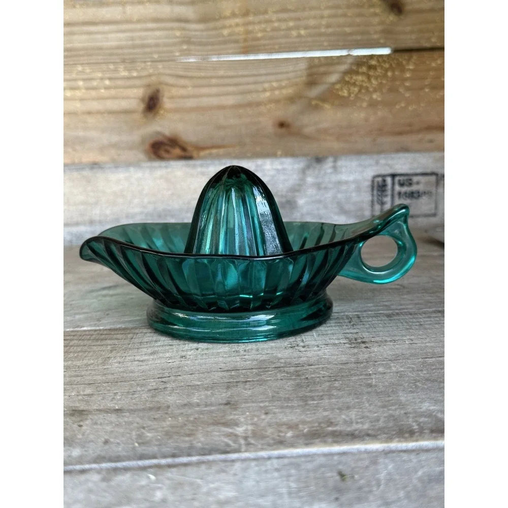 Vintage Jeanette Glass - Ultramarine Pattern Juicer, Depression Glass Juicer